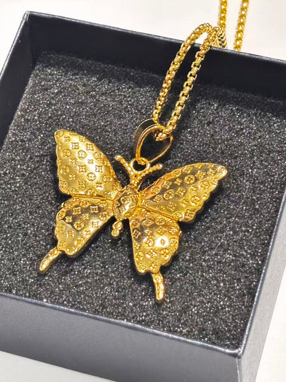 金色蝴蝶吊坠