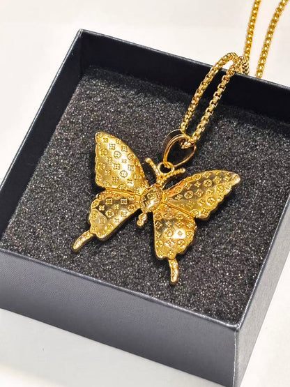 金色蝴蝶吊坠