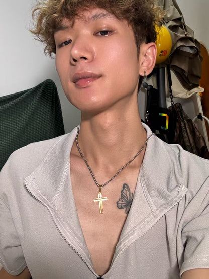 十字架条纹形吊坠