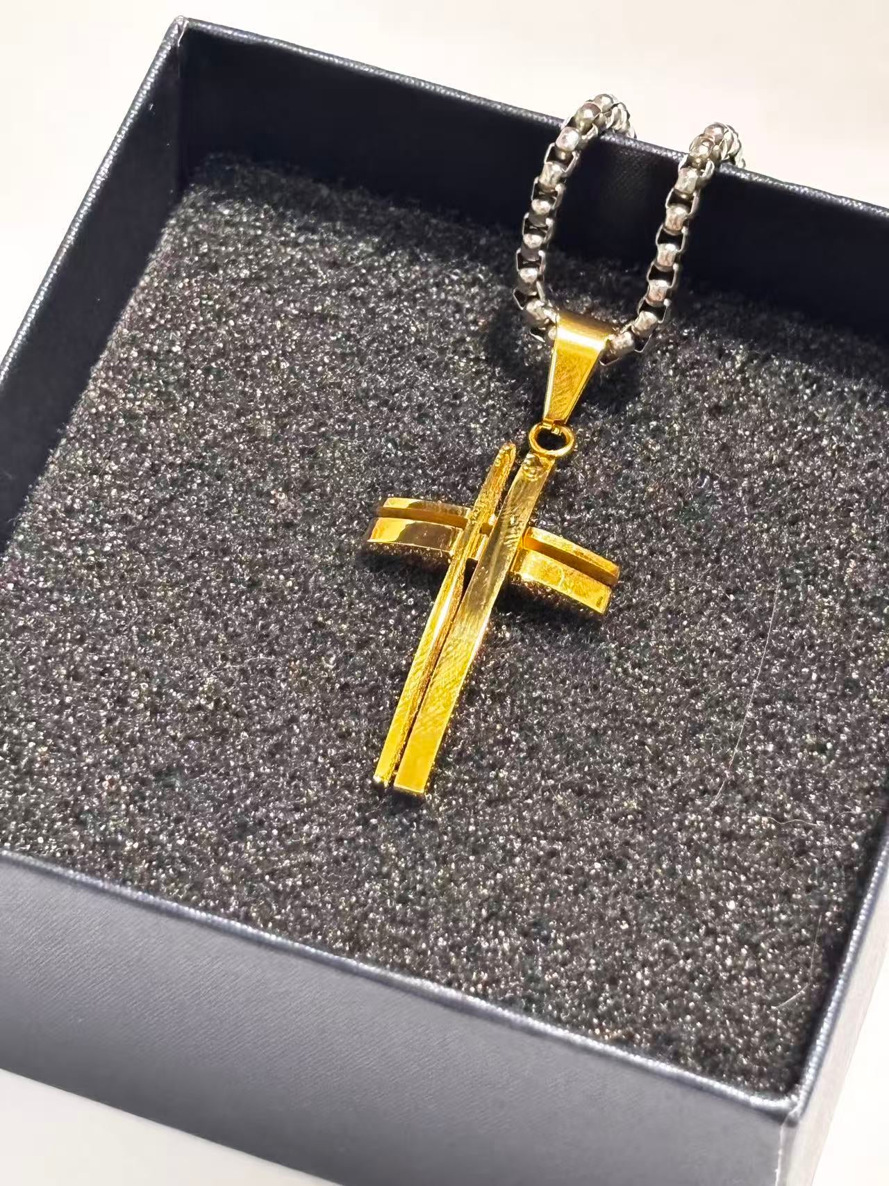 十字架条纹形吊坠