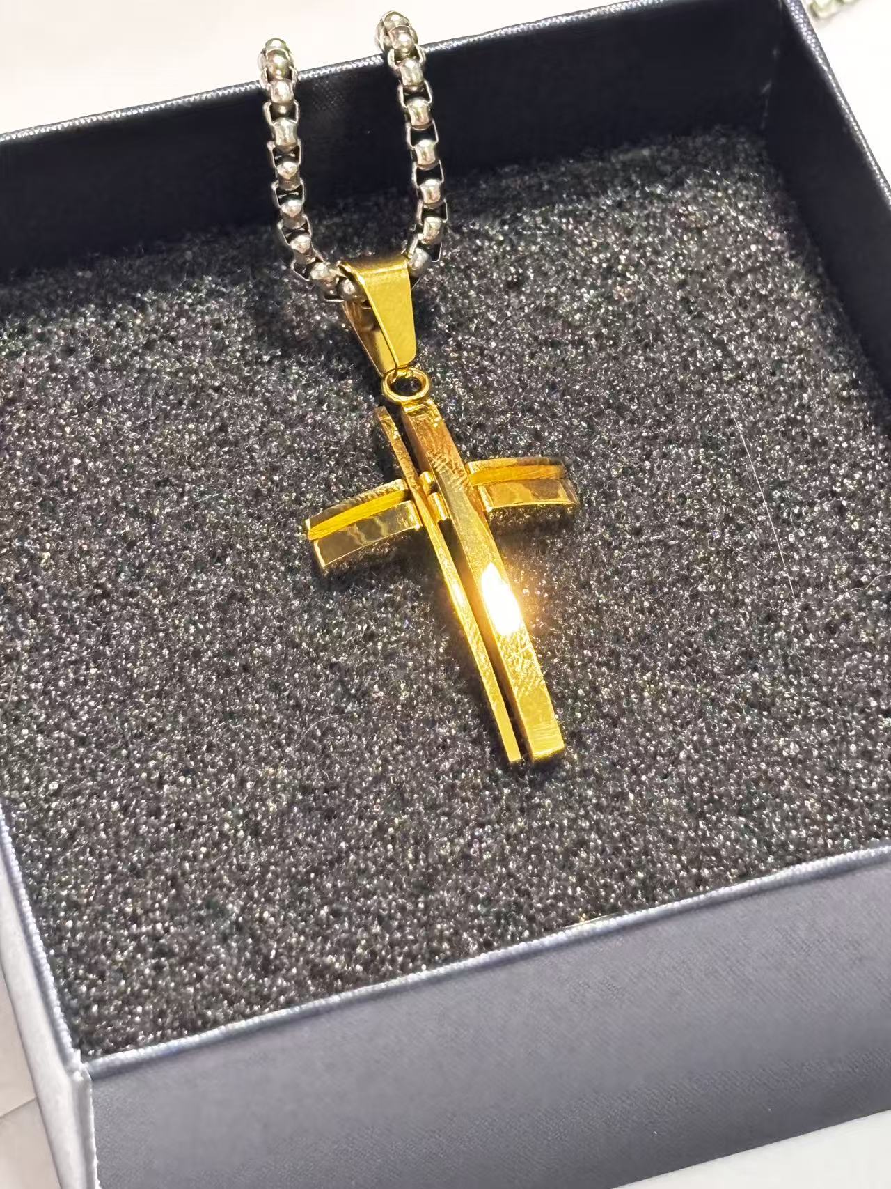 十字架条纹形吊坠