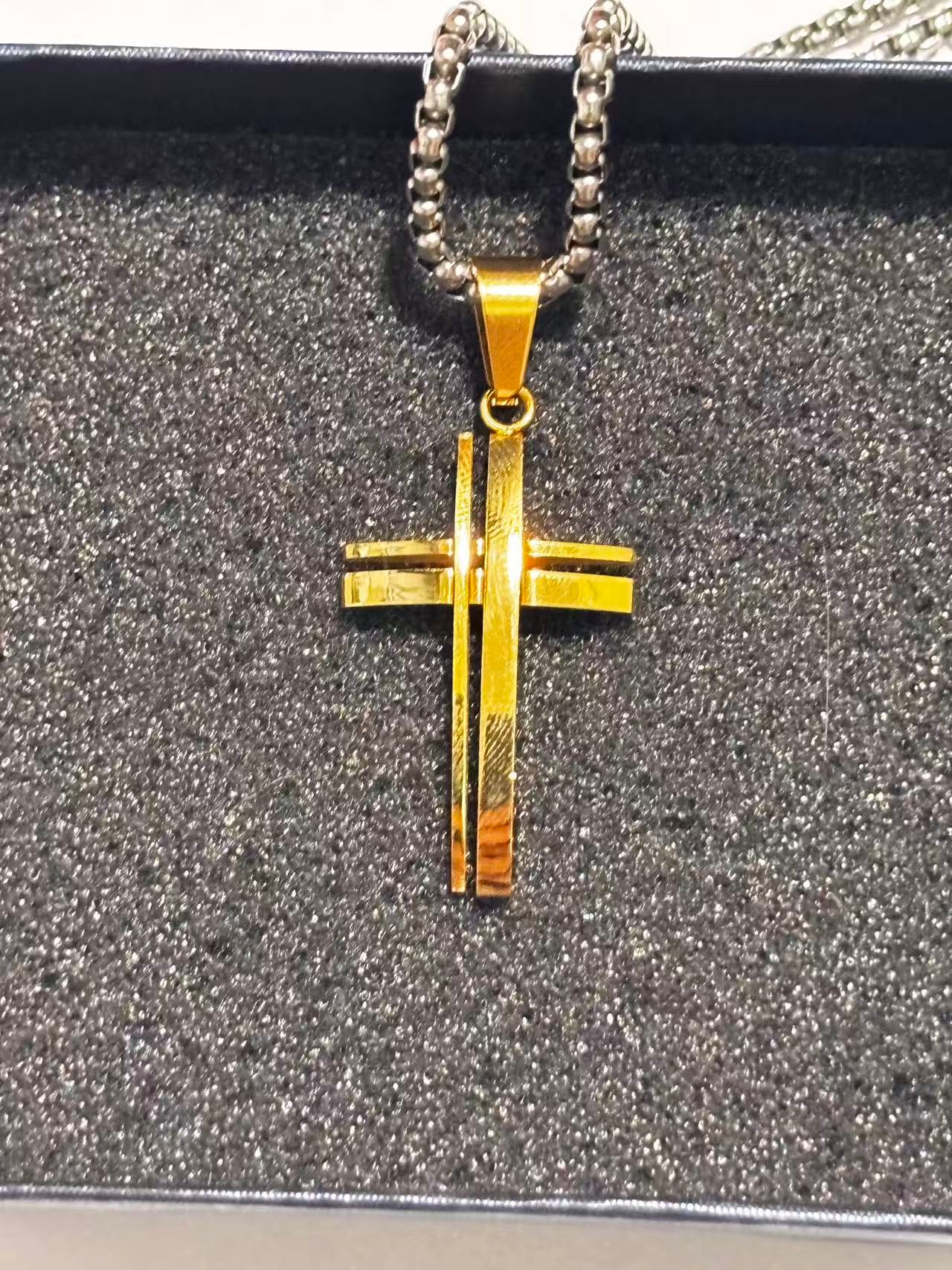 十字架条纹形吊坠