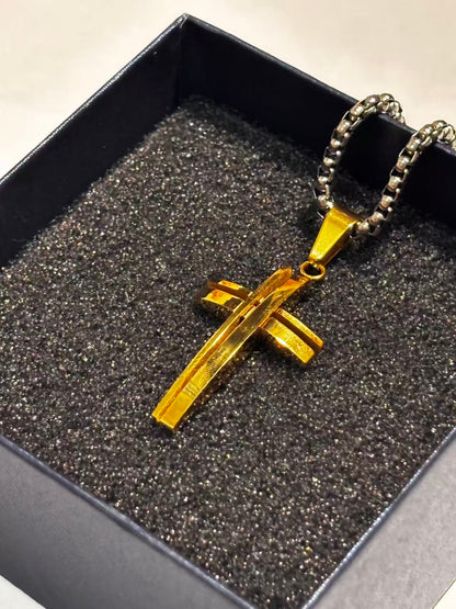 十字架条纹形吊坠