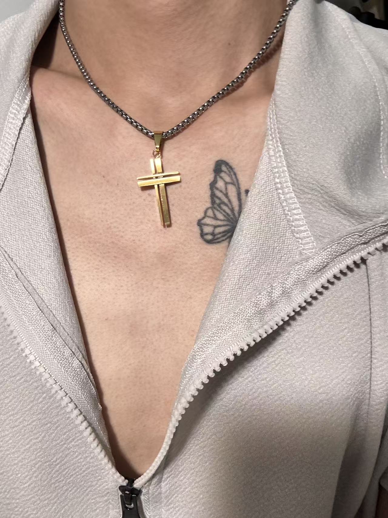 十字架条纹形吊坠