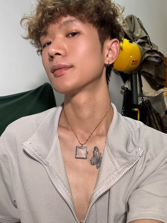 功能开合透明方框吊坠