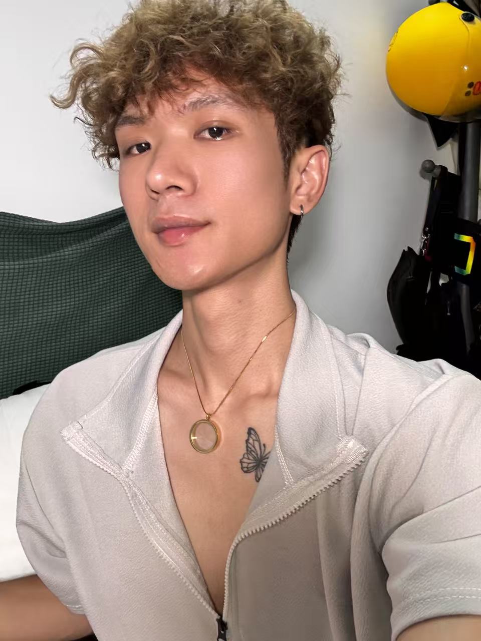 功能开合透明圆形吊坠