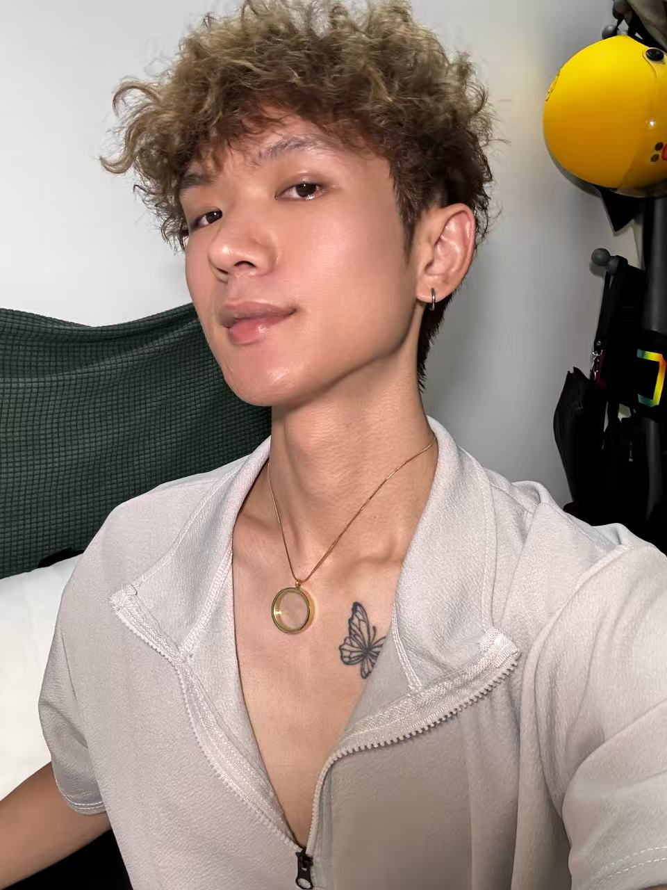 功能开合透明圆形吊坠