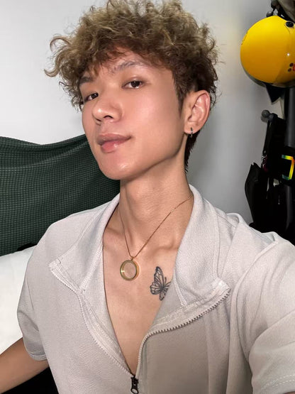 功能开合透明圆形吊坠