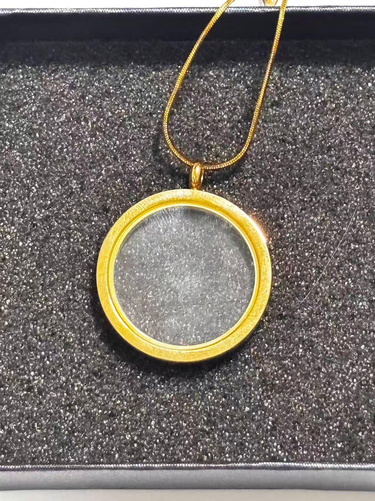 功能开合透明圆形吊坠