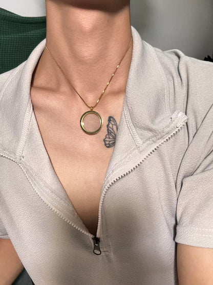 功能开合透明圆形吊坠