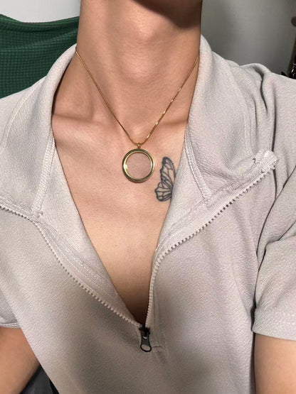 功能开合透明圆形吊坠