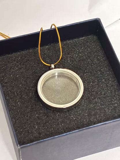 圆形功能透明款钢色吊坠
