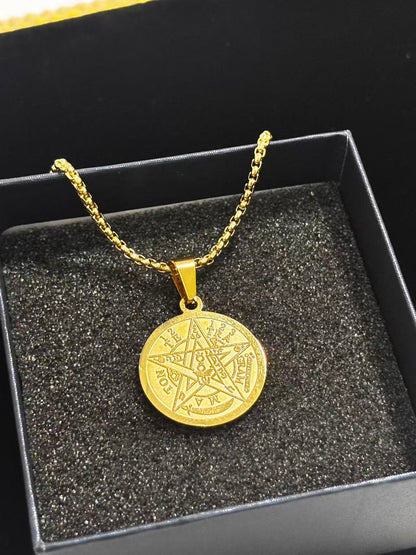 古罗马腐蚀钢色吊坠