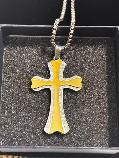 四叶草边形十字架吊坠