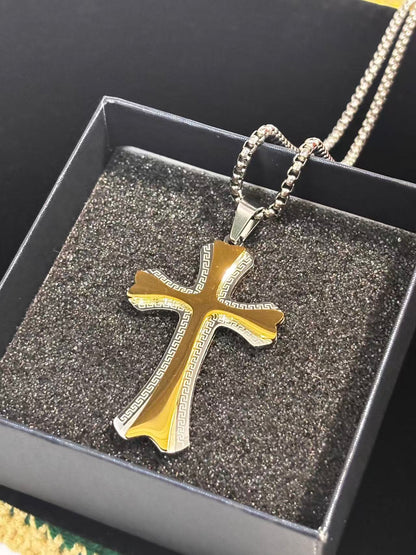 四叶草边形十字架吊坠