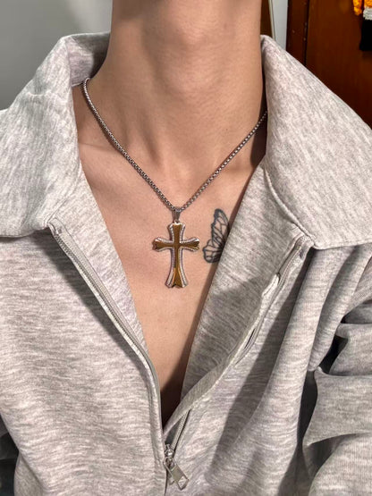 四叶草边形十字架吊坠