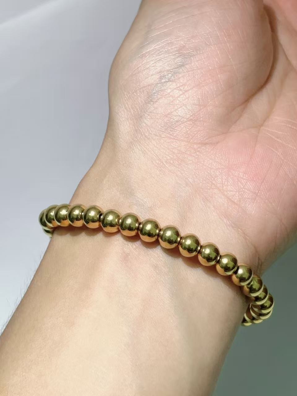铜钱款全金招财手链