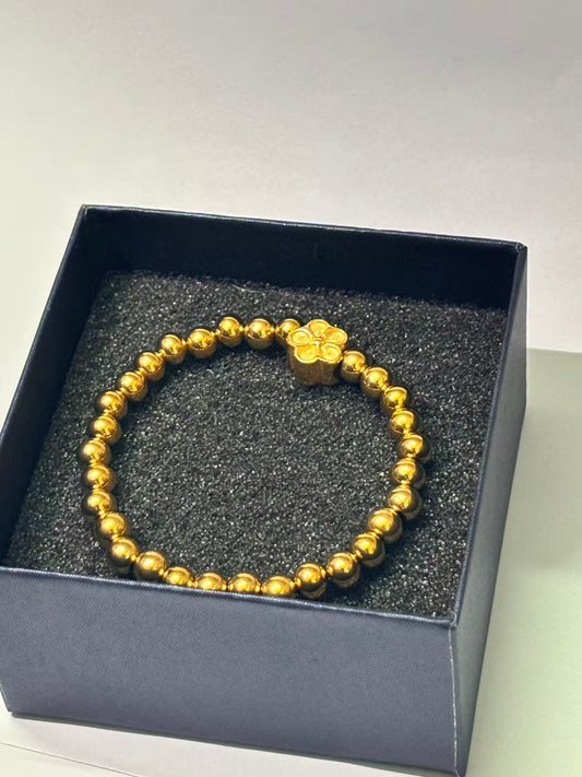 花款全金招财手链