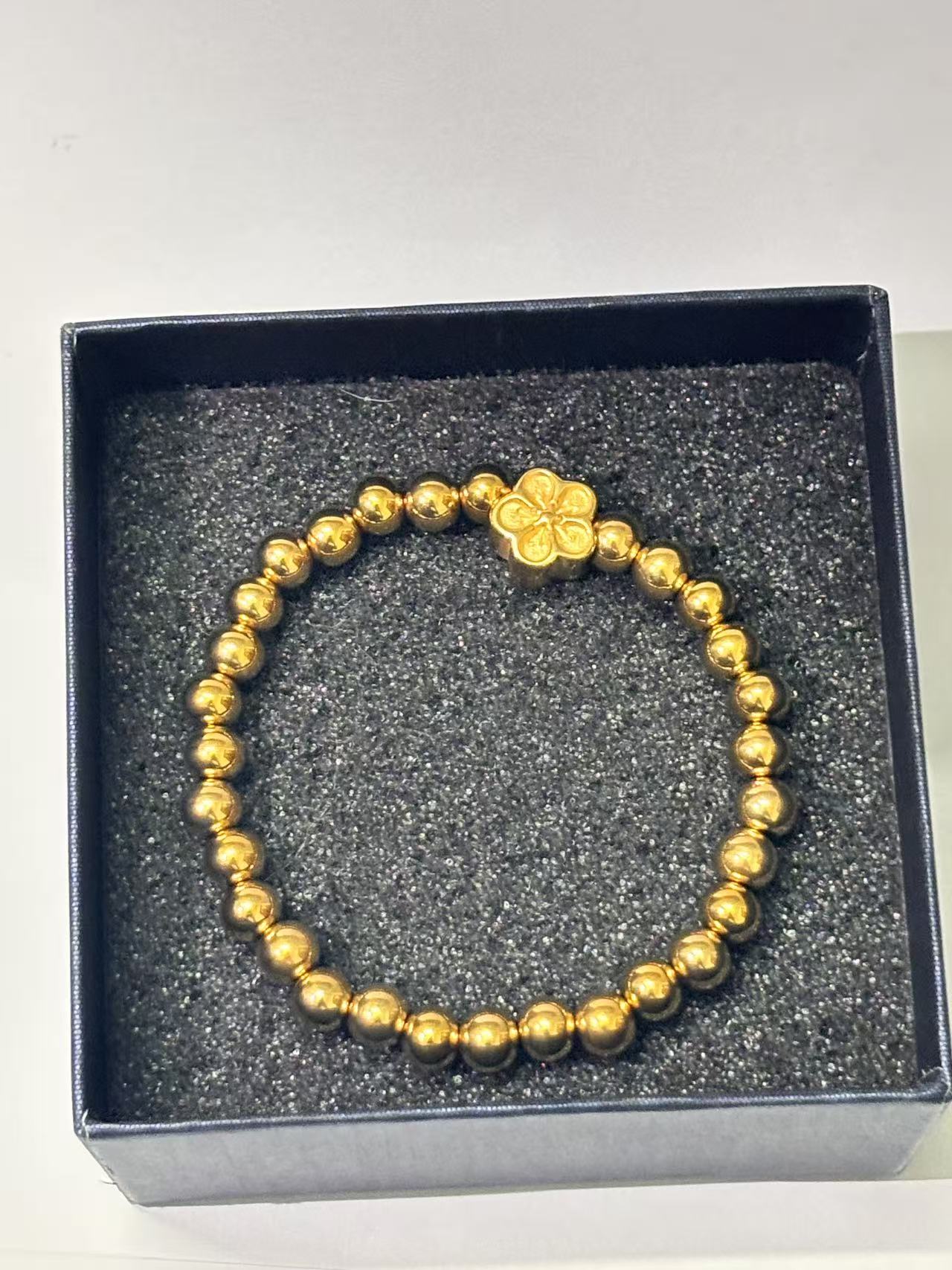 花款全金招财手链