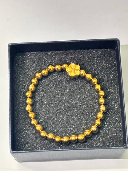 花款全金招财手链