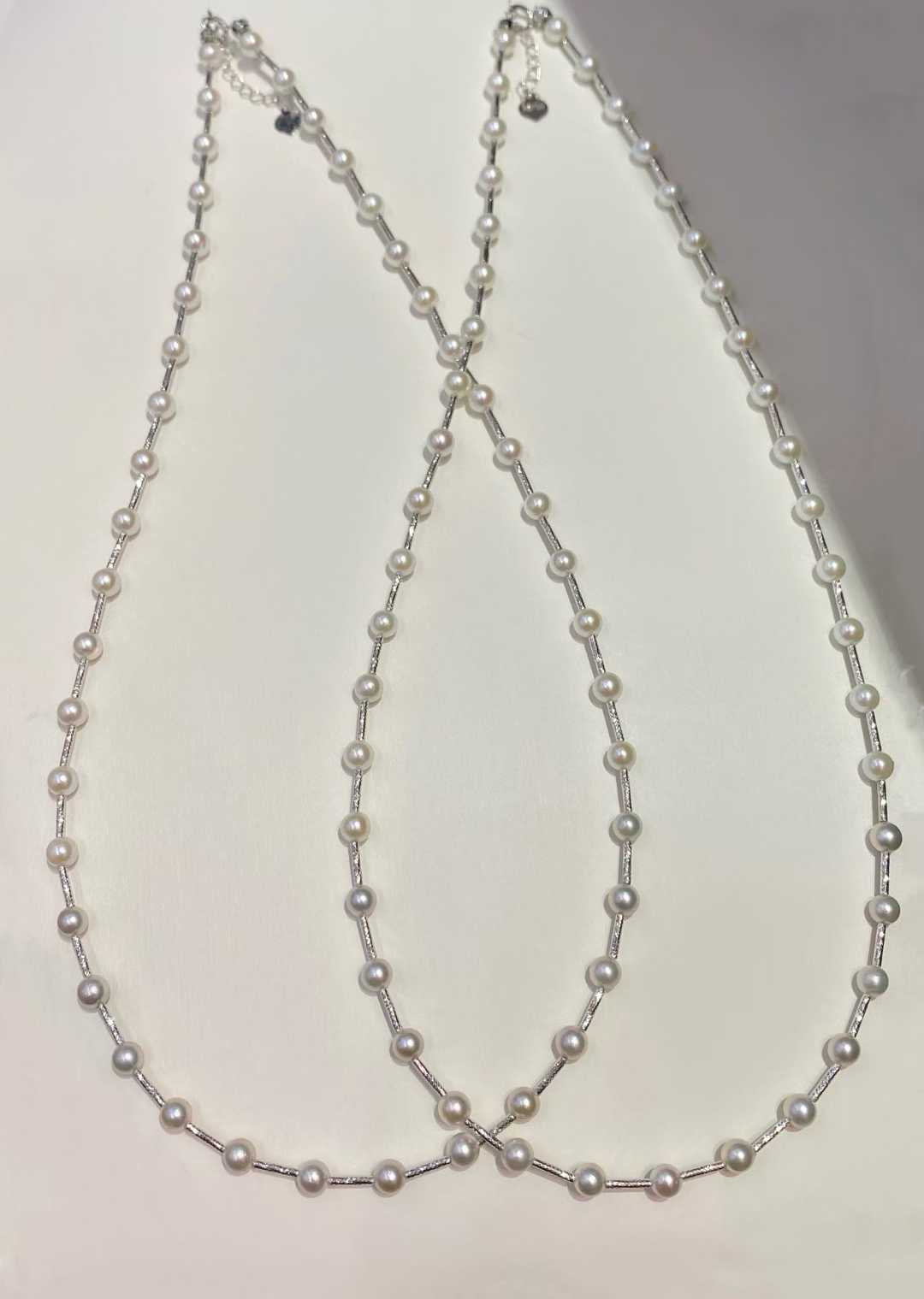 18K金akoya糖果色海水珍珠项链