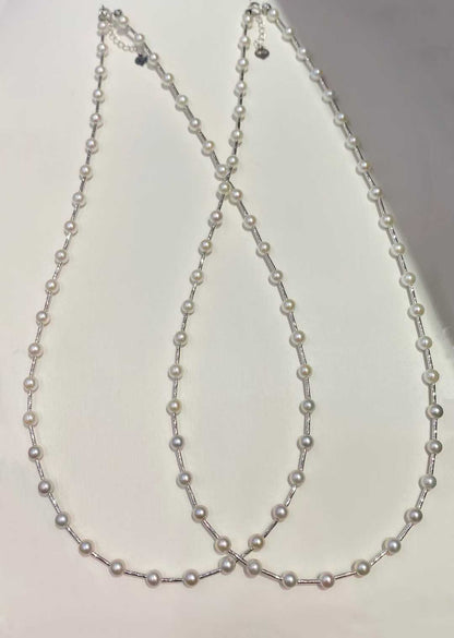 18K金akoya糖果色海水珍珠项链