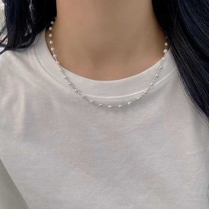 18K金akoya糖果色海水珍珠项链