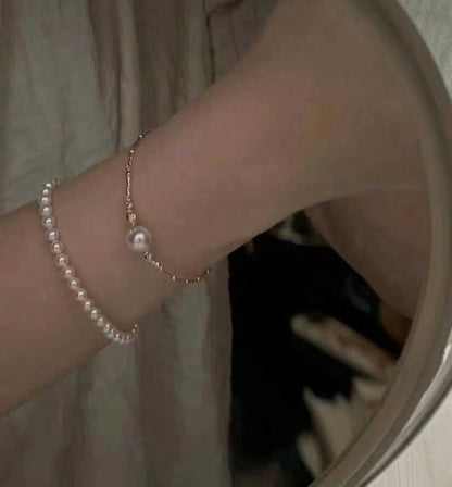 18K金akoya海水珍珠手镯