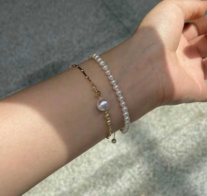 18K金akoya海水珍珠手镯