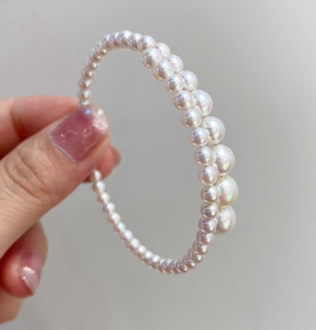 akoya海水珍珠弹力手镯