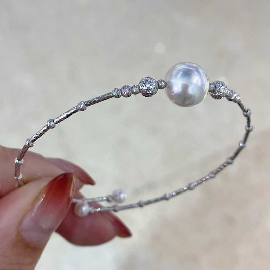 18K金澳白海水珍珠手镯