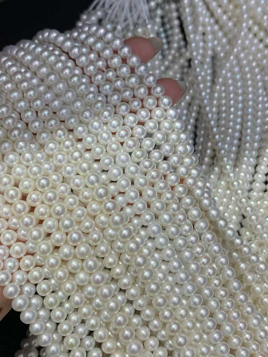 小灯泡淡水AK珠项链