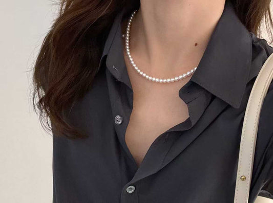 小灯泡淡水AK珠项链