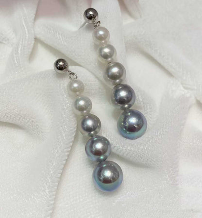 18k金akoya真多麻珍珠耳环