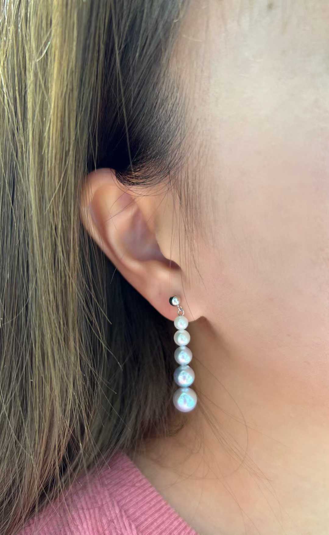 18k金akoya真多麻珍珠耳环