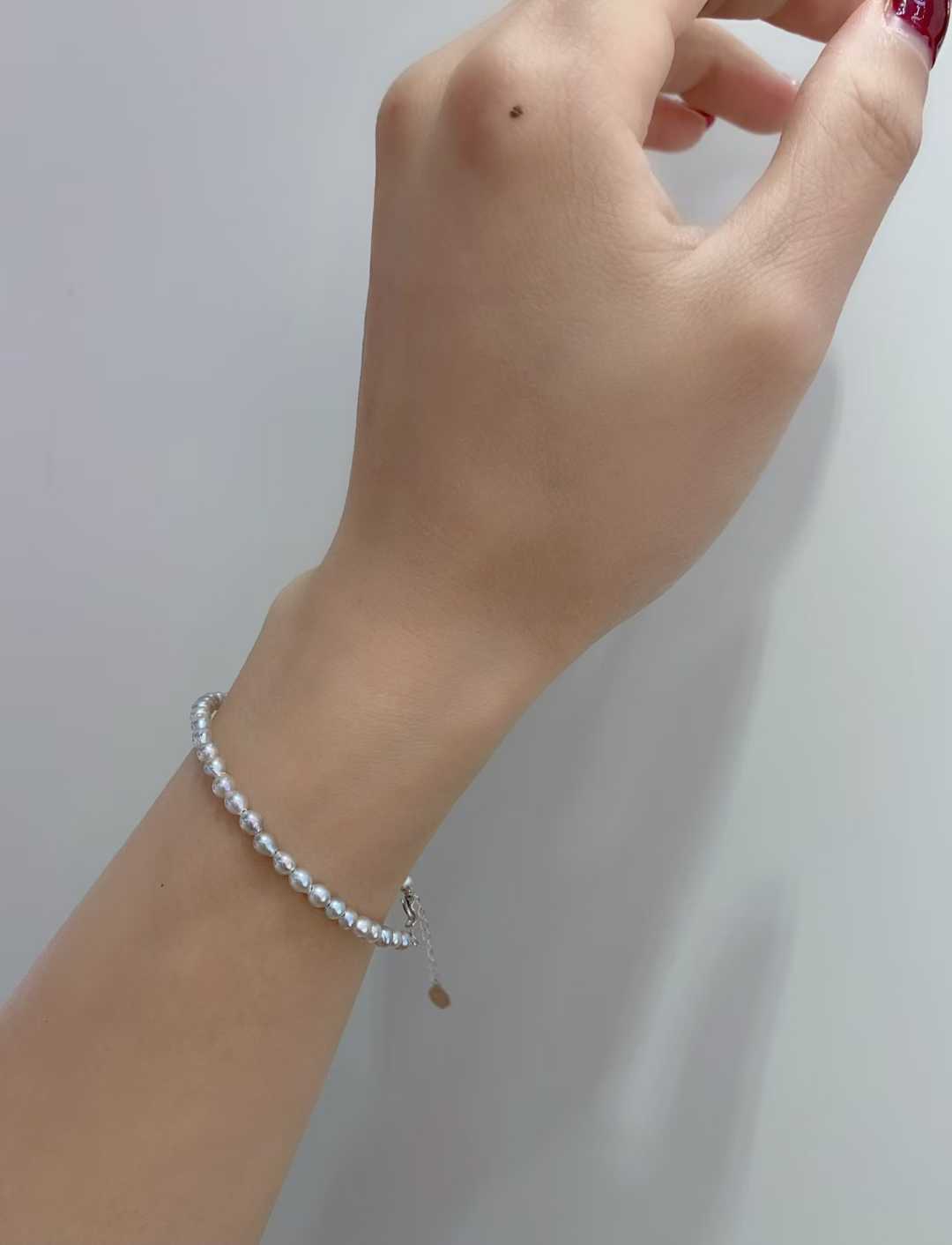 18k金真多麻海水珍珠手链