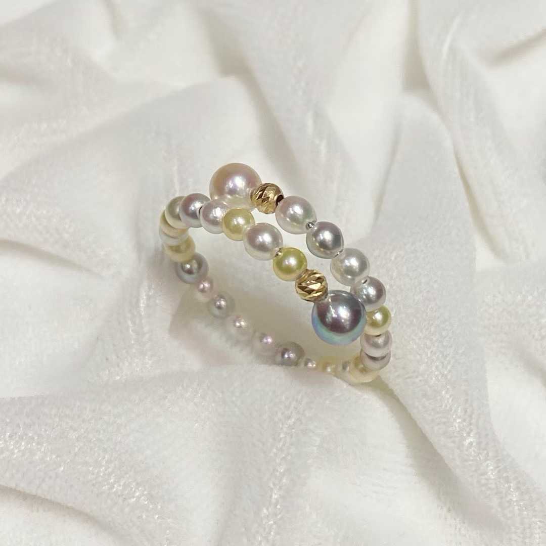 akoya糖果色🍬海水珍珠戒指