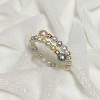 akoya糖果色🍬海水珍珠戒指