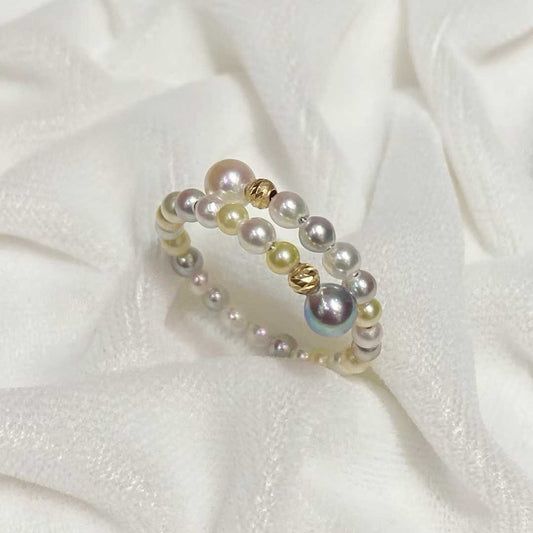 akoya糖果色🍬海水珍珠戒指