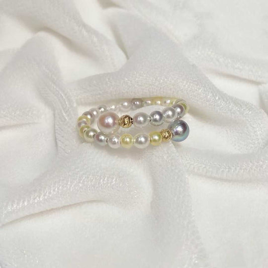 akoya糖果色🍬海水珍珠戒指