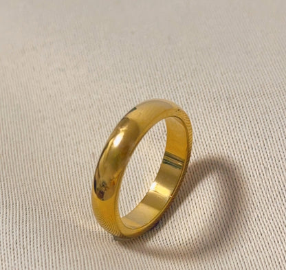 光面素圈戒指18K