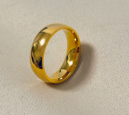 光面素圈戒指18K